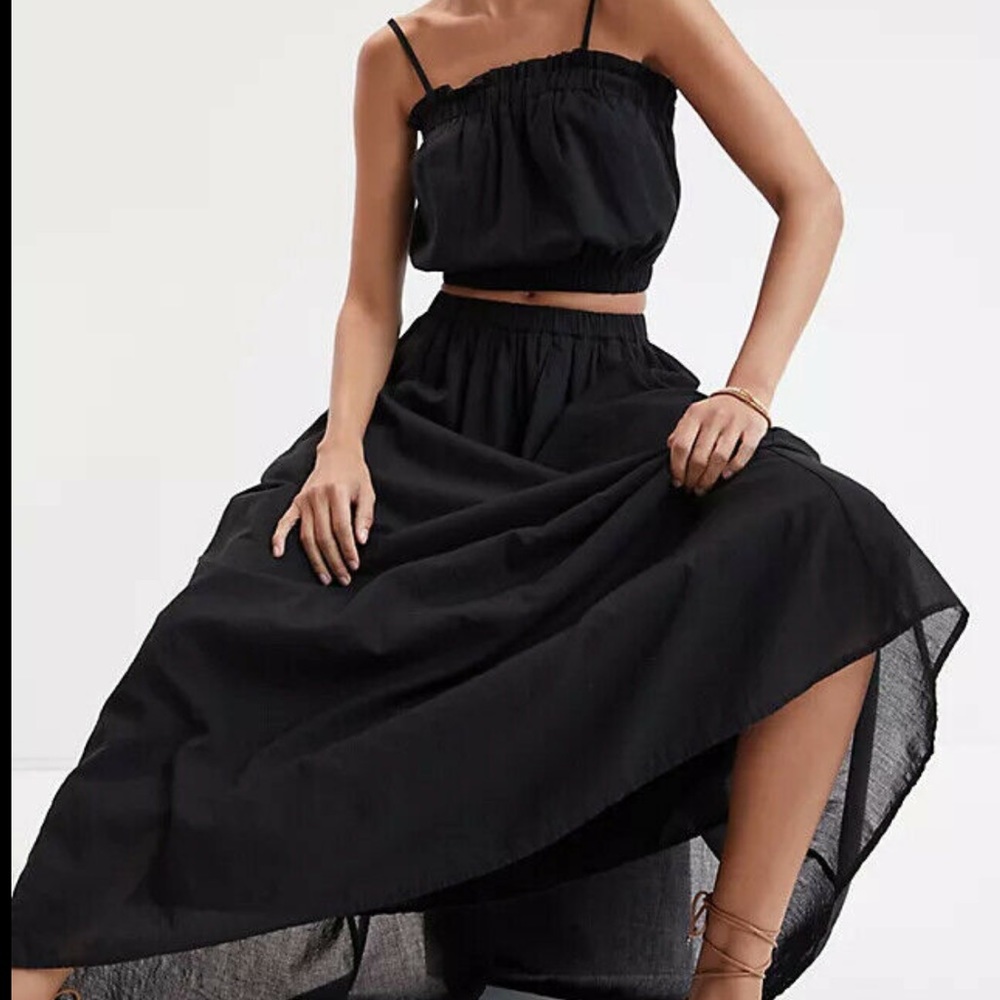 NWOT ANTHROPOLOGIE x VELVET GRAHAM SPENCER MICHIE CROP TOP MAXI SKIRT SET